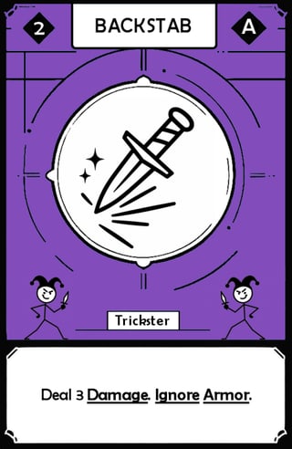 Backstab class card