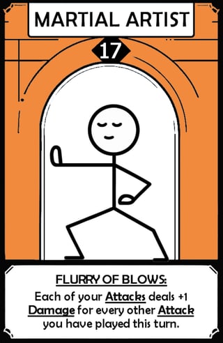 Martial Artist class card